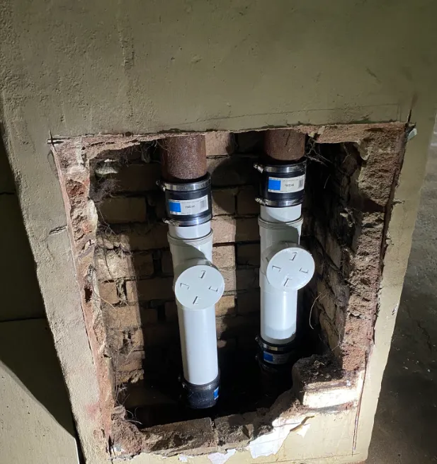 Spray-lining-of-stacks