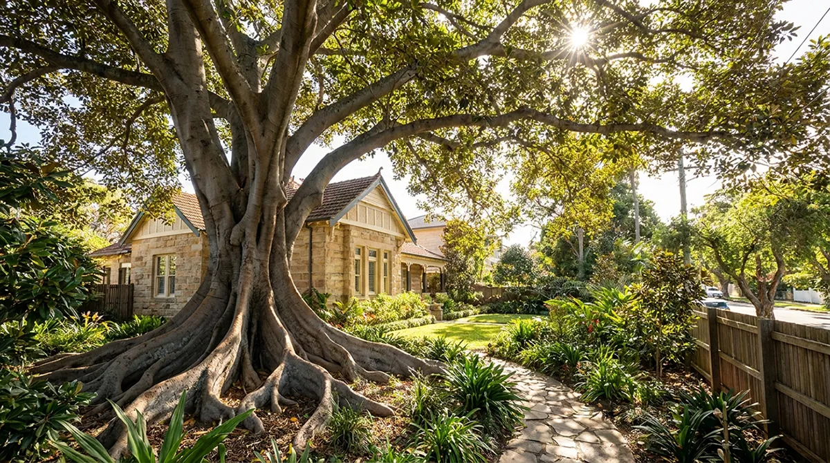 Tree with invasive roots